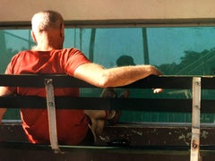 Vintage Signed Color Photograph Handball Players 1983 Miami Beach Florida