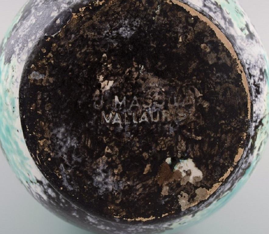 Glazed Jerome Massier for Vallauris, Antique Freeform Pitcher