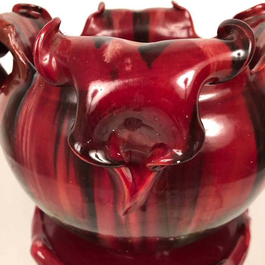 Fin du XIXe siècle Jérôme Massier à Vallauris, complet en céramique émaillée rouge flammée en vente