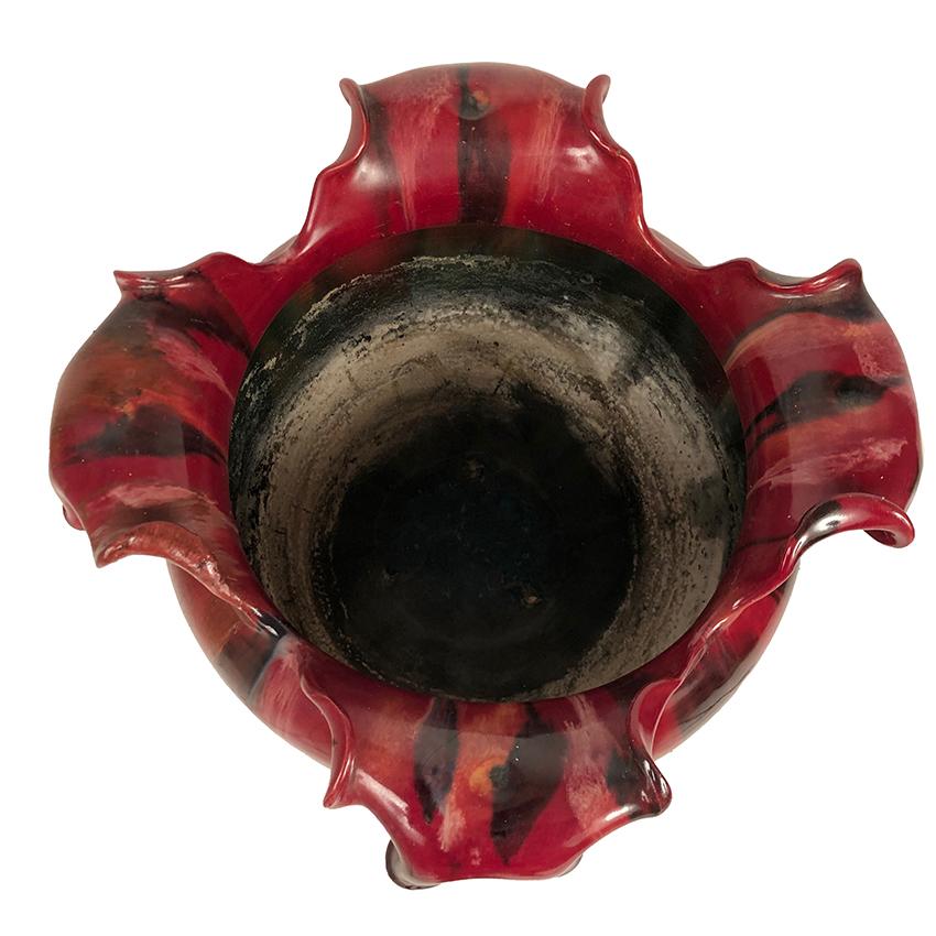 Ceramic Jérôme Massier à Vallauris, complet en céramique émaillée rouge flammée For Sale