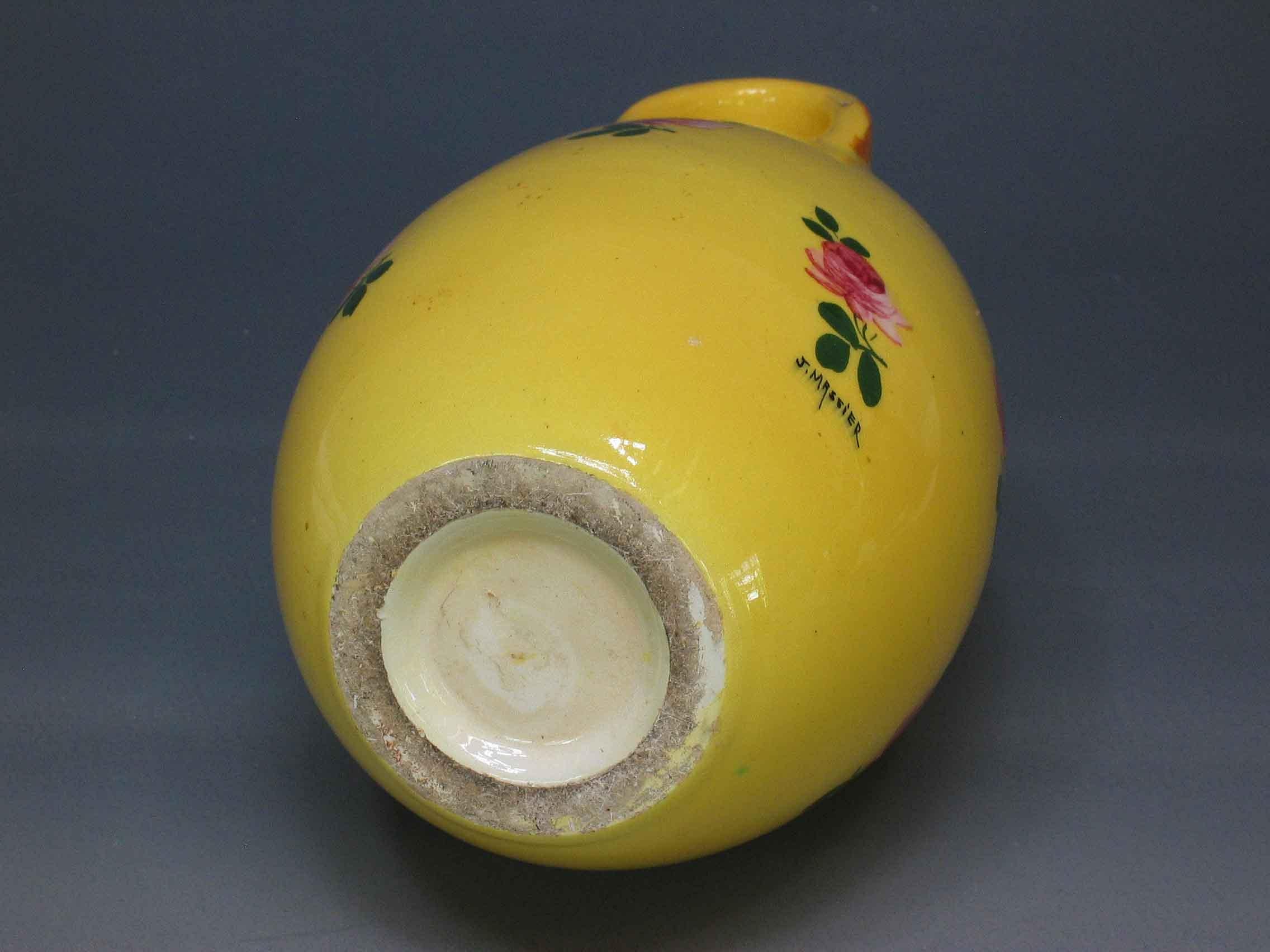 French Jérôme Massier Ceramic Baluster Vase Together With Other Various Pottery Vases For Sale