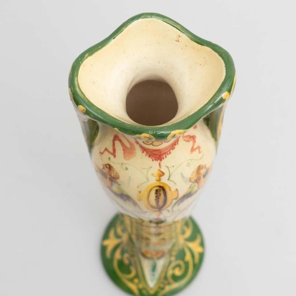 Jerome Massier Fils Hand-Painted Ceramic Vase: Timeless Elegance from Vallauris For Sale 4