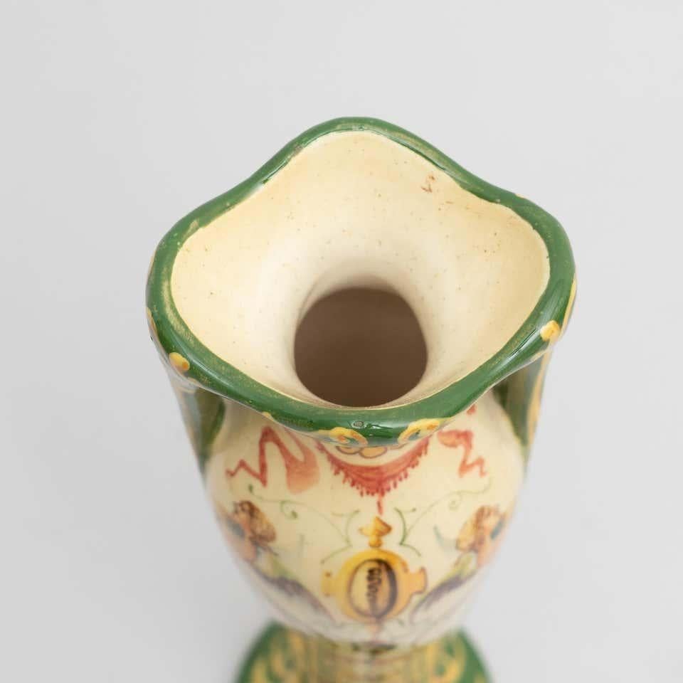 Jerome Massier Fils Hand-Painted Ceramic Vase: Timeless Elegance from Vallauris For Sale 5