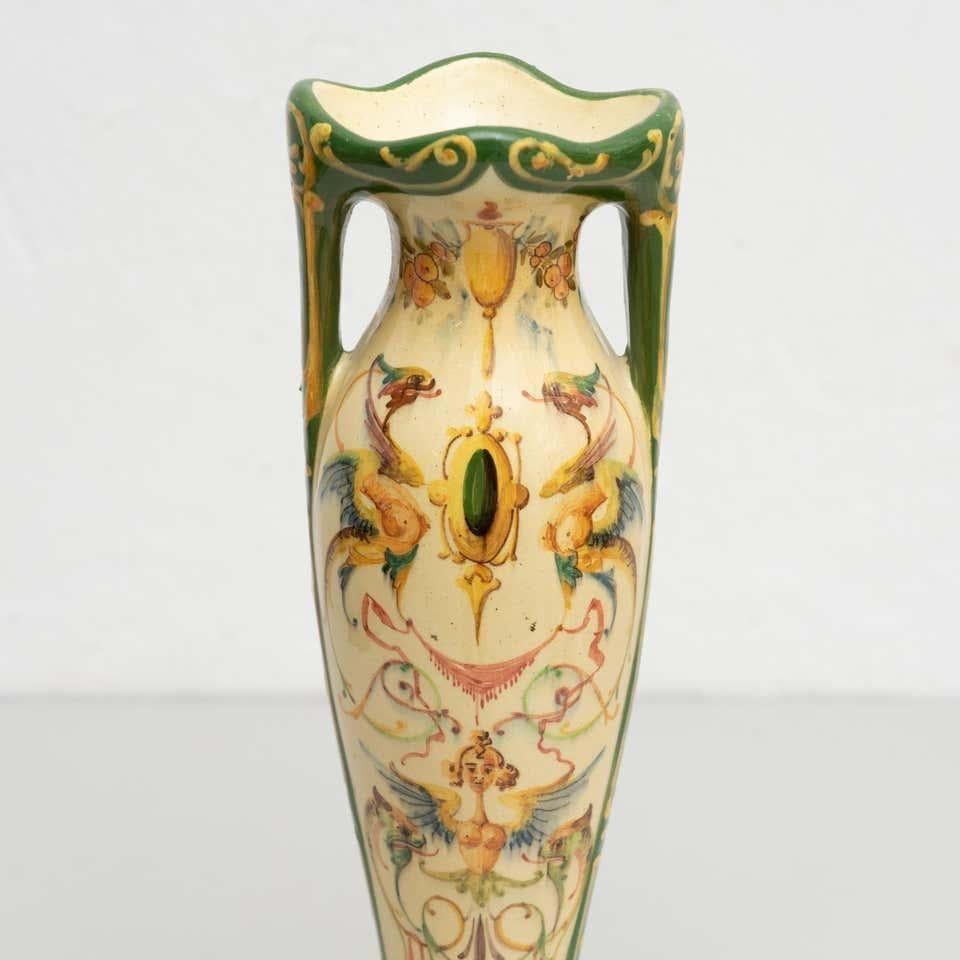 Jerome Massier Fils Hand-Painted Ceramic Vase: Timeless Elegance from Vallauris For Sale 9