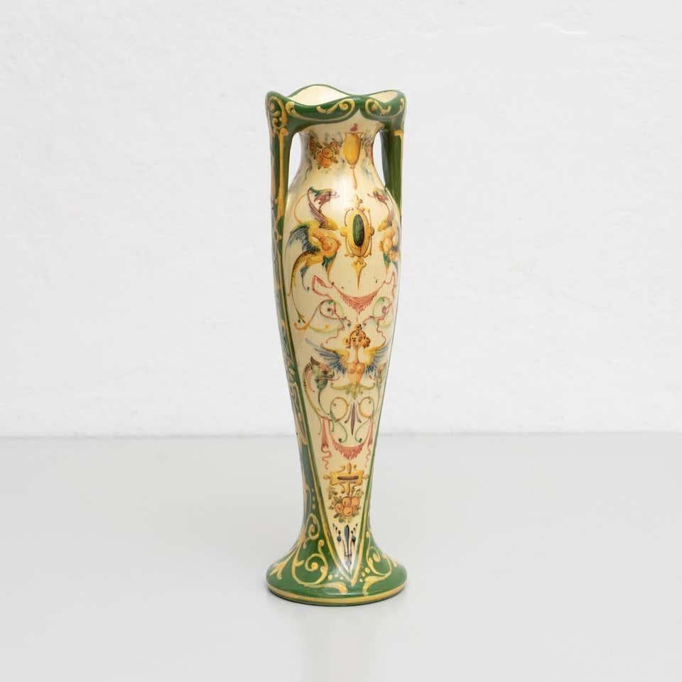 Jerome Massier Fils Hand-Painted Ceramic Vase: Timeless Elegance from Vallauris For Sale 2