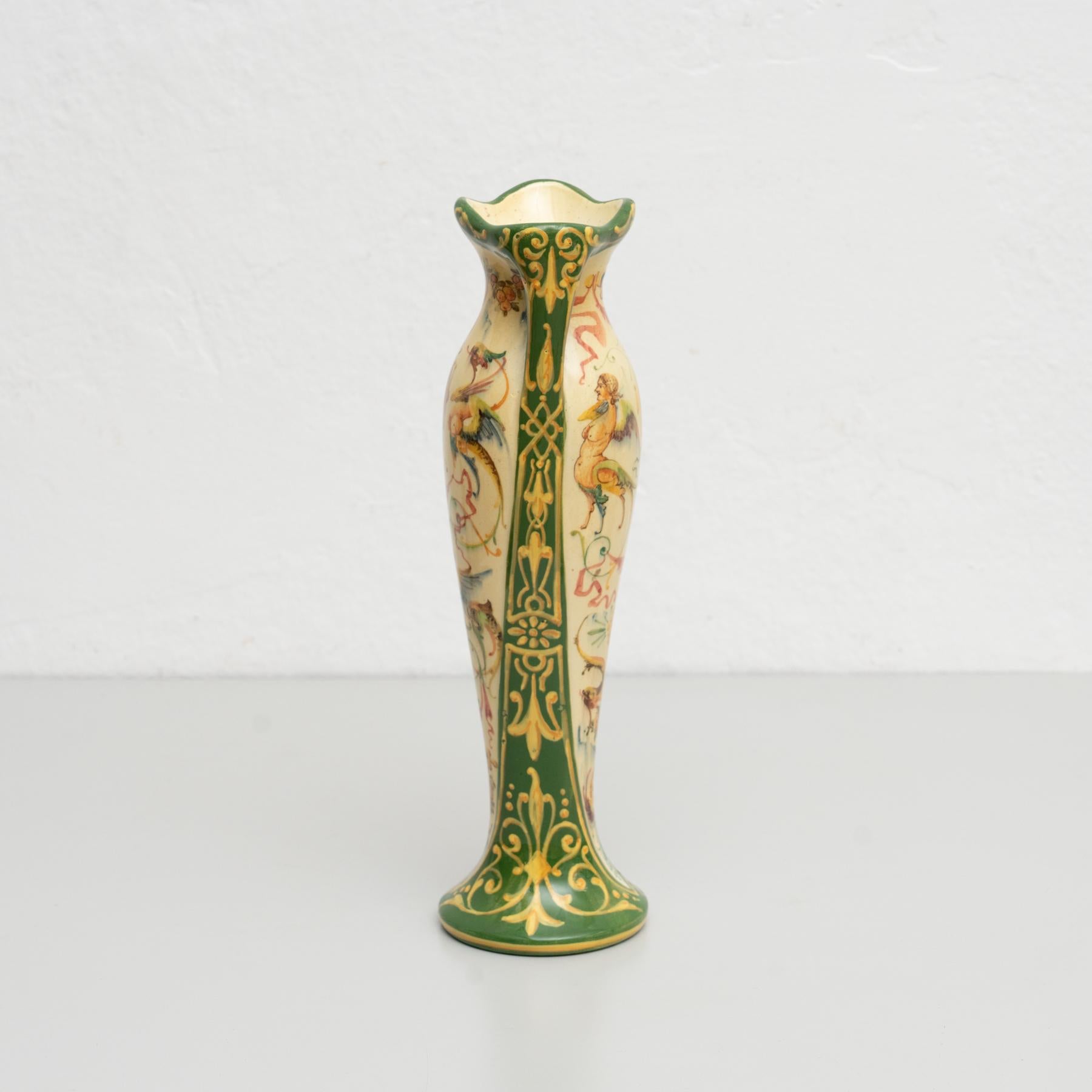 20th Century Jerome Massier Fils Hand Painted Vase