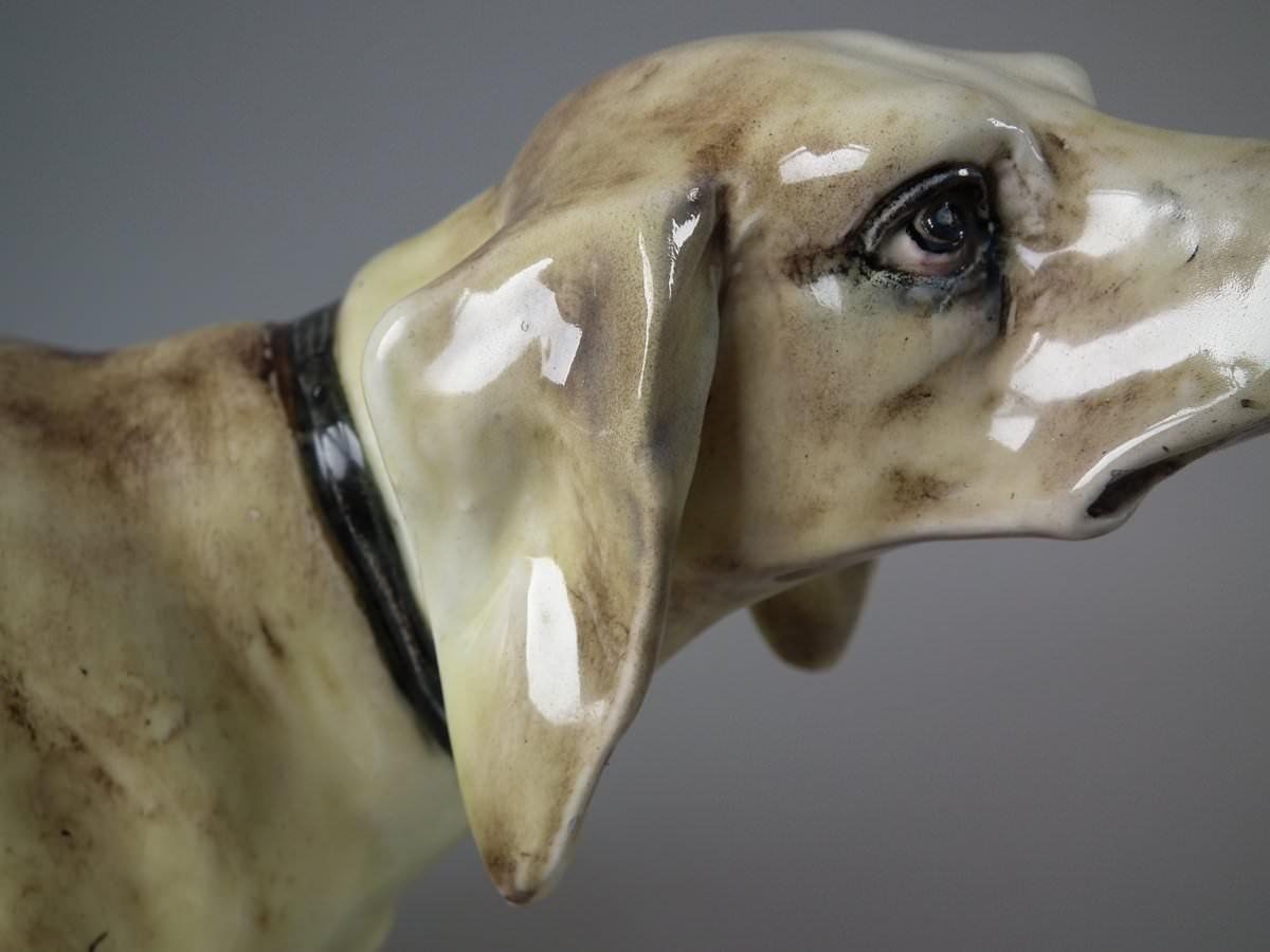 Jerome Massier Fils Majolica Dog Spill Vase For Sale 9