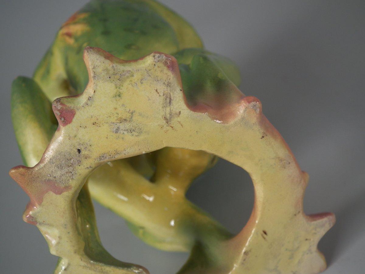 Jerome Massier Fils Majolica Frogs Posy Vase 3