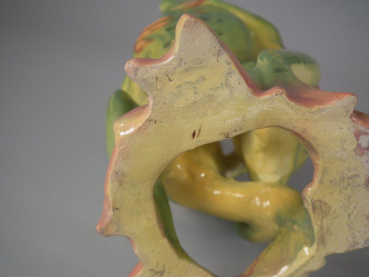 Jerome Massier Fils Majolica Frogs Posy Vase 4