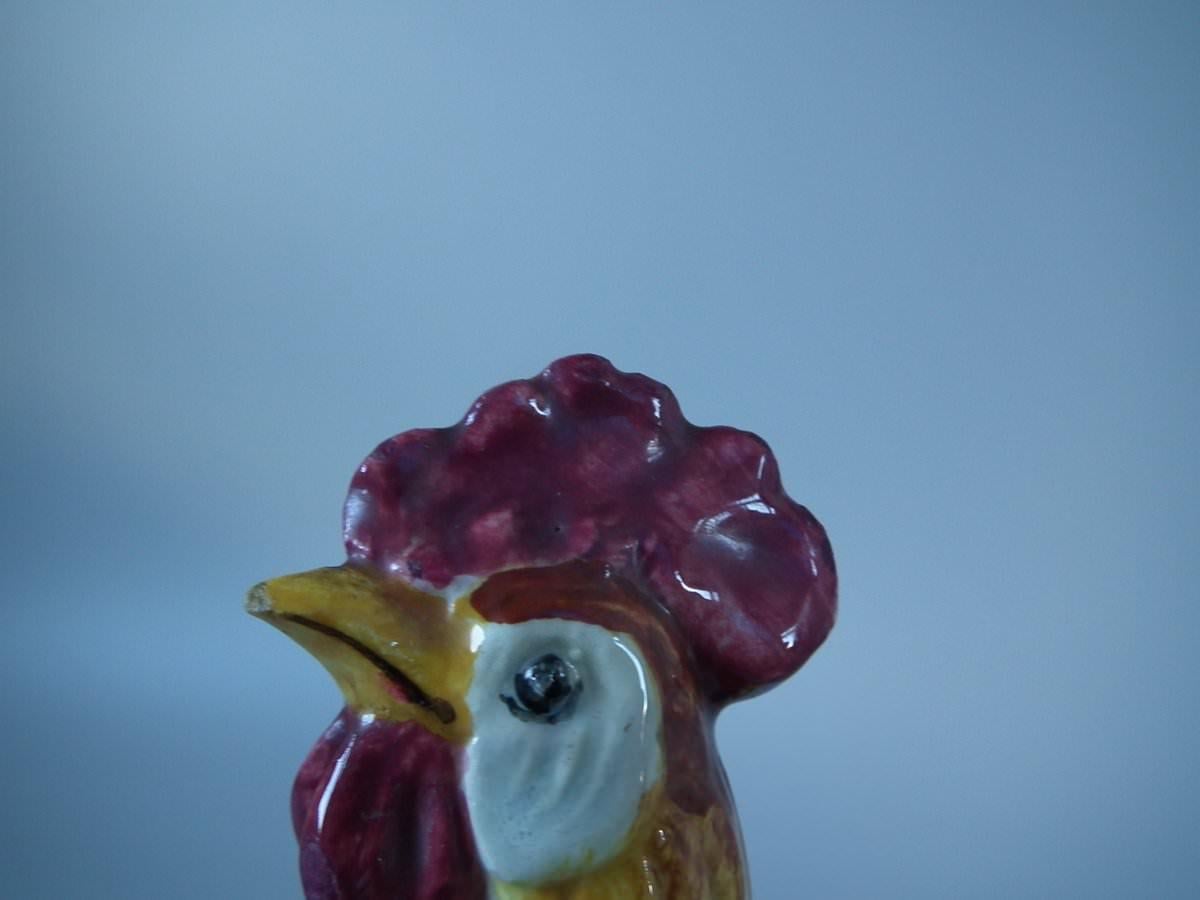 Jerome Massier Majolica Cockerel/Rooster Figural Vase 4
