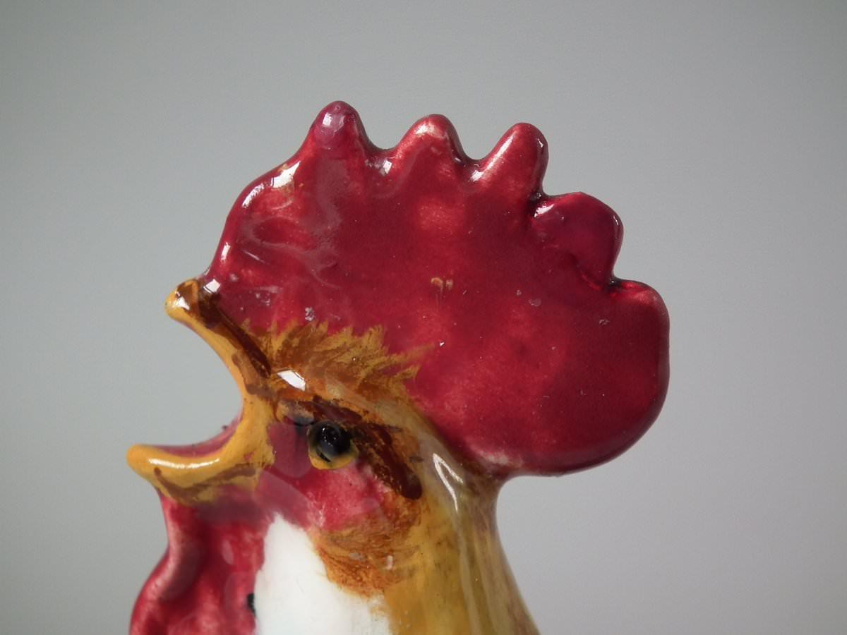 Late 19th Century Jerome Massier Majolica Cockerel/Rooster Vase