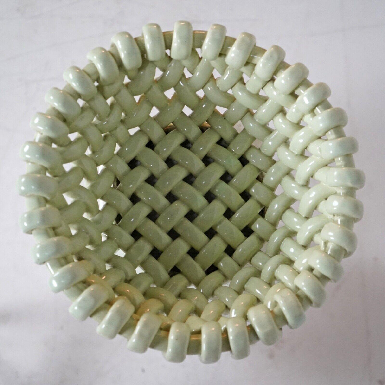 Jérome Massier Pastel Green Ceramic Lattice Bowl 1