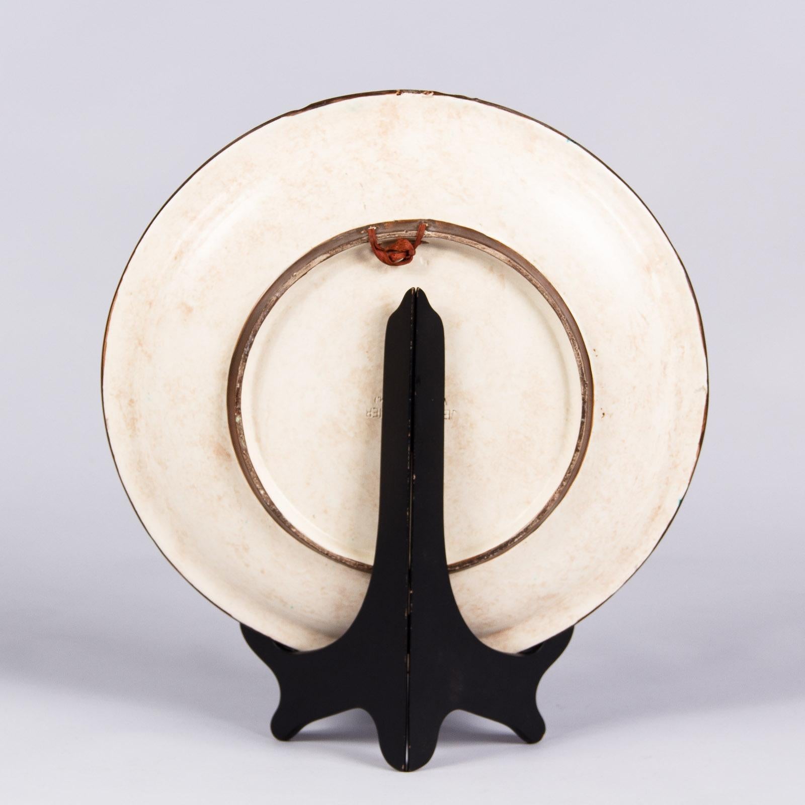Jerome Massier Vallauris French Terracotta Dish with Sailboat, 1950s 6