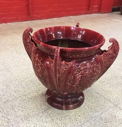 Jerome Massier, Very Large Ceramic Vase Art Nouveau, Vallauris, circa 1900