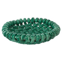 Jerome Massier Woven Ceramic Fruit Bowl, France, circa 1950