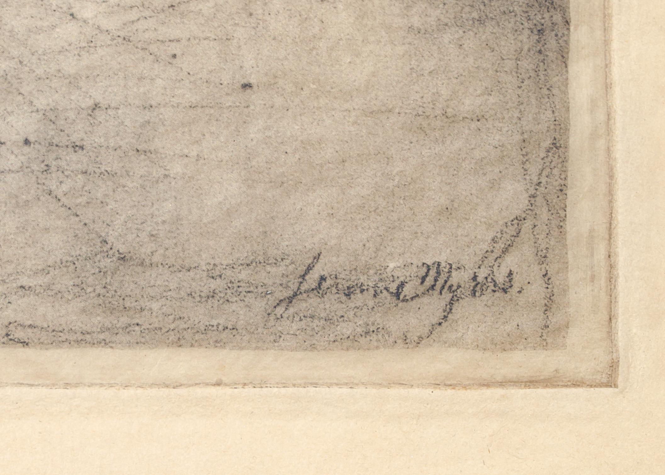 Signed Jerome Myers Engraving of Sleeping Children 1