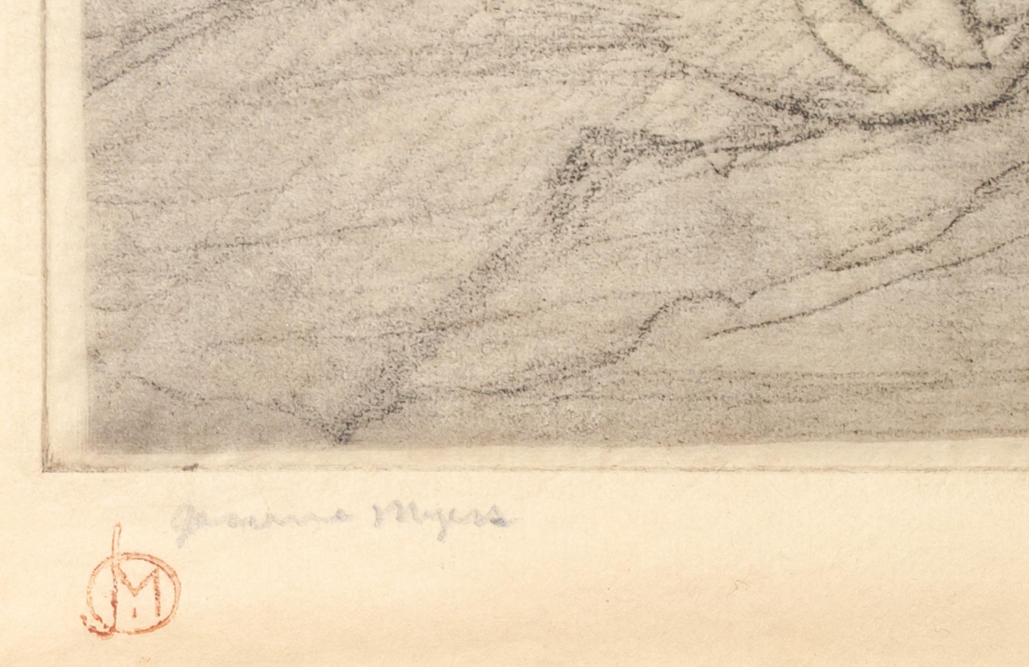 Signed Jerome Myers Engraving of Sleeping Children 4