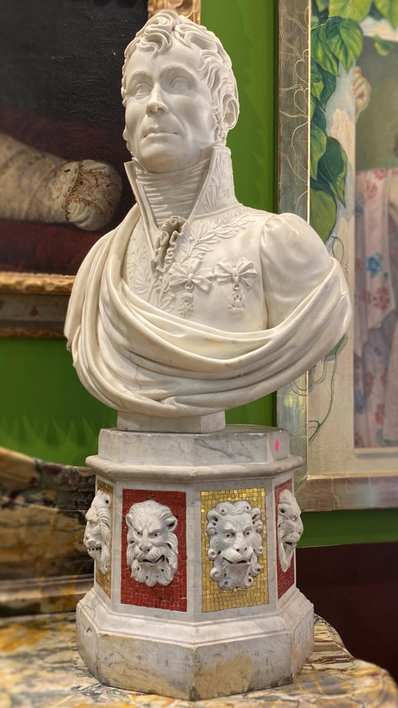 Jérôme Napoleon Bonaparte Marble Bust Sculpture 3