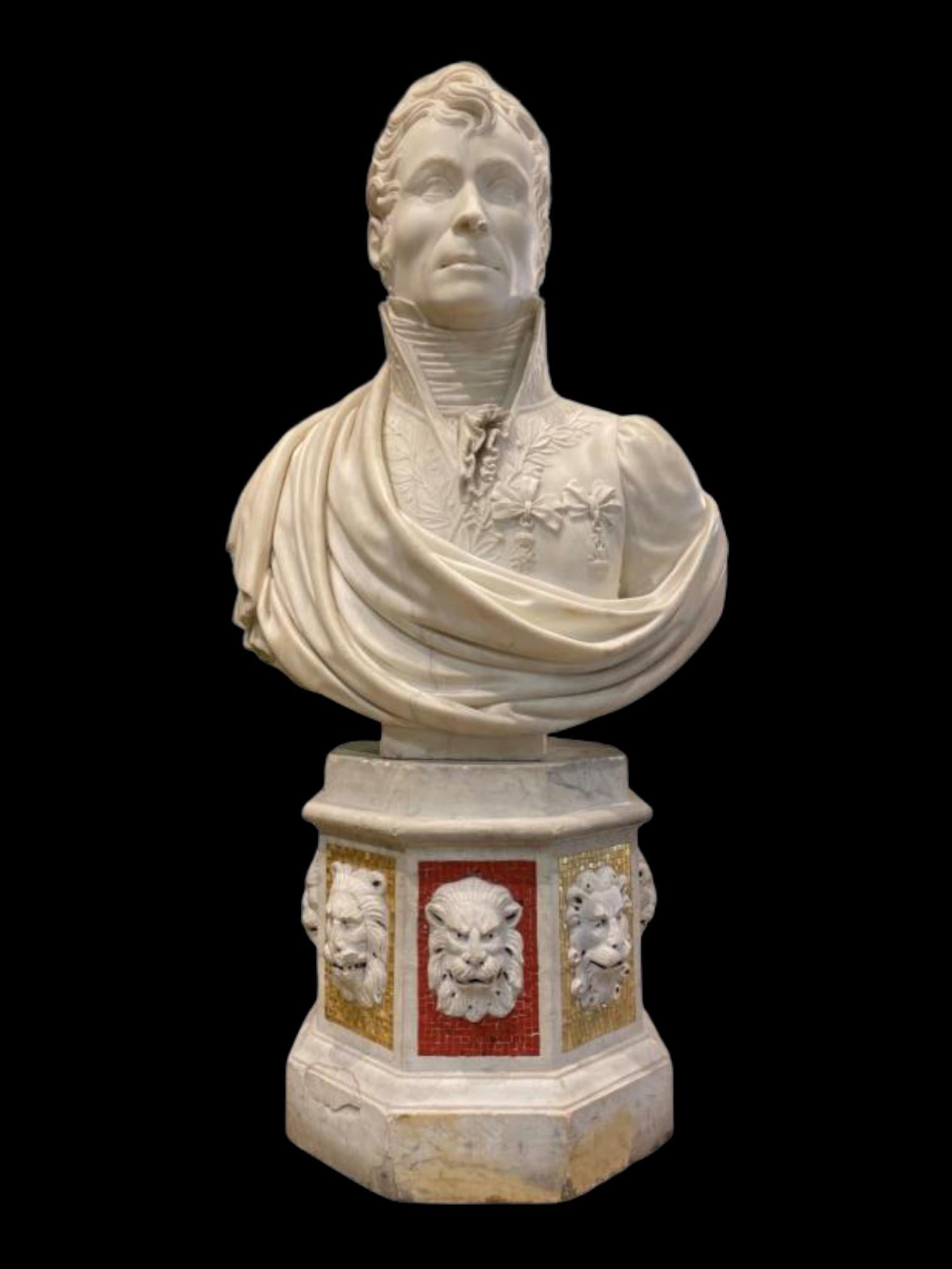 Jérôme Napoleon Bonaparte Marble Bust Sculpture 1