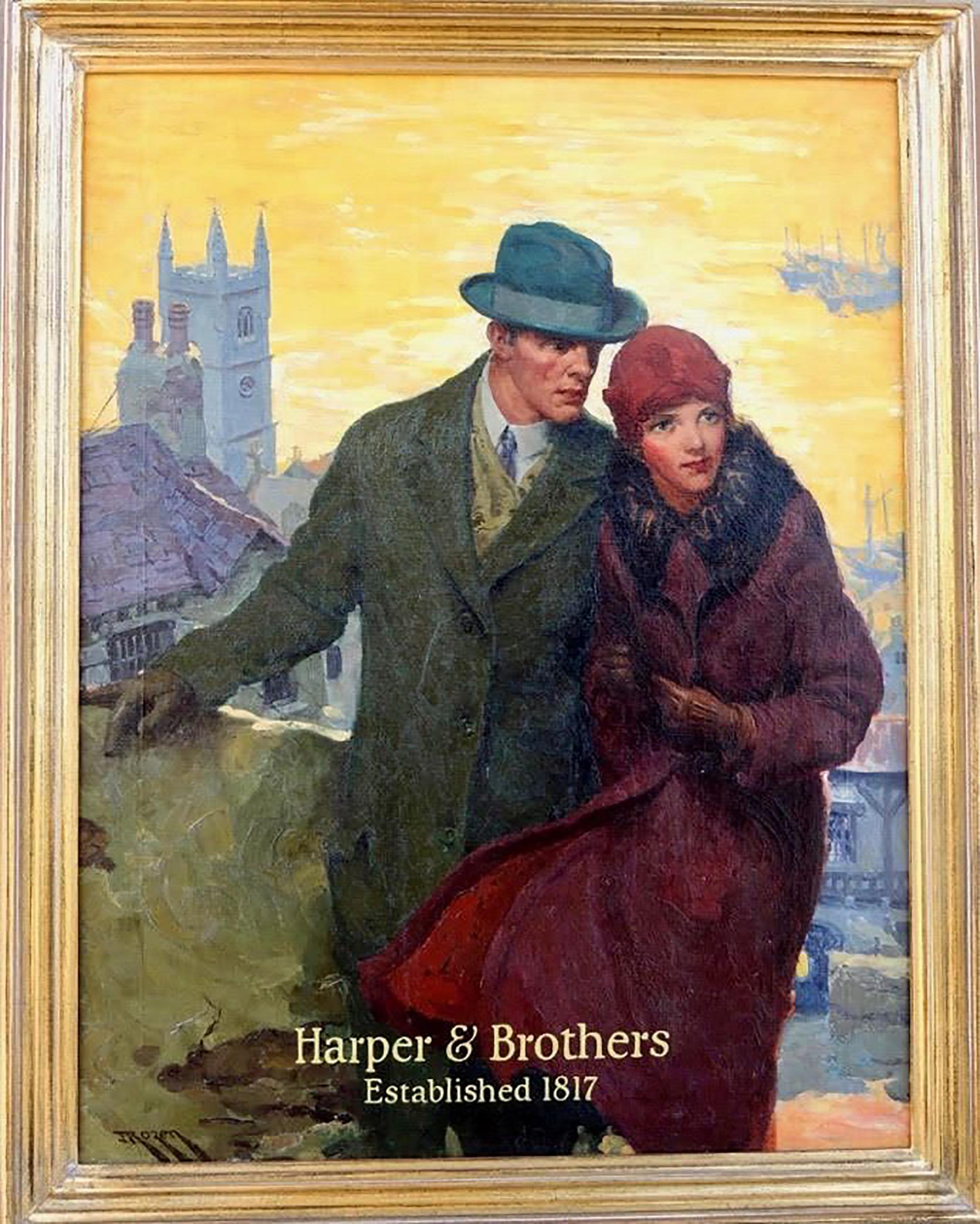 Harper & Brothers Advertisement - Painting by Jerome Rozen