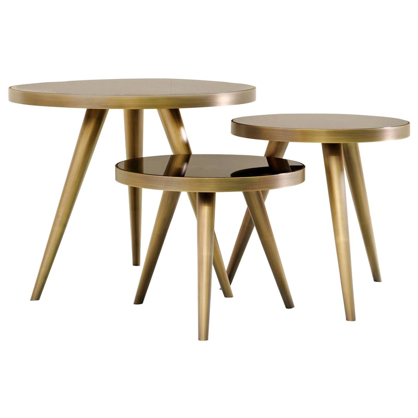 Jerome Set of 3 Nesting Side Tables by Dom Edizioni For Sale