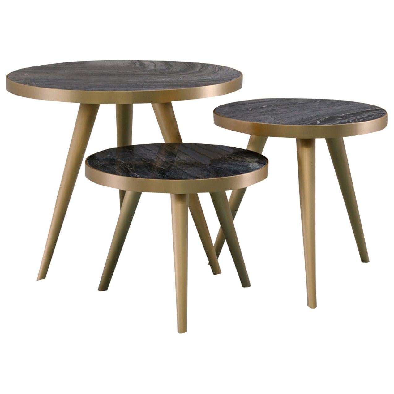 Jerome Set of 3 Side Tables by Dom Edizioni