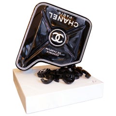 Jerrican Chanel N°5 Black Sculpture on Base Art Piece in Limited Edition