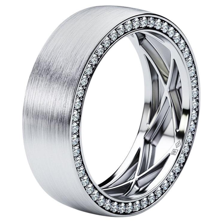 JERRITT Comfort Fit 14k White Gold Ring with 0.70ct Diamonds