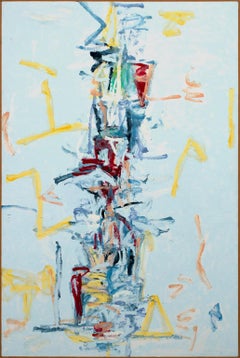 Massive 6-Foot Original Abstract Painting on Canvas by Jerrold Burchman, Framed