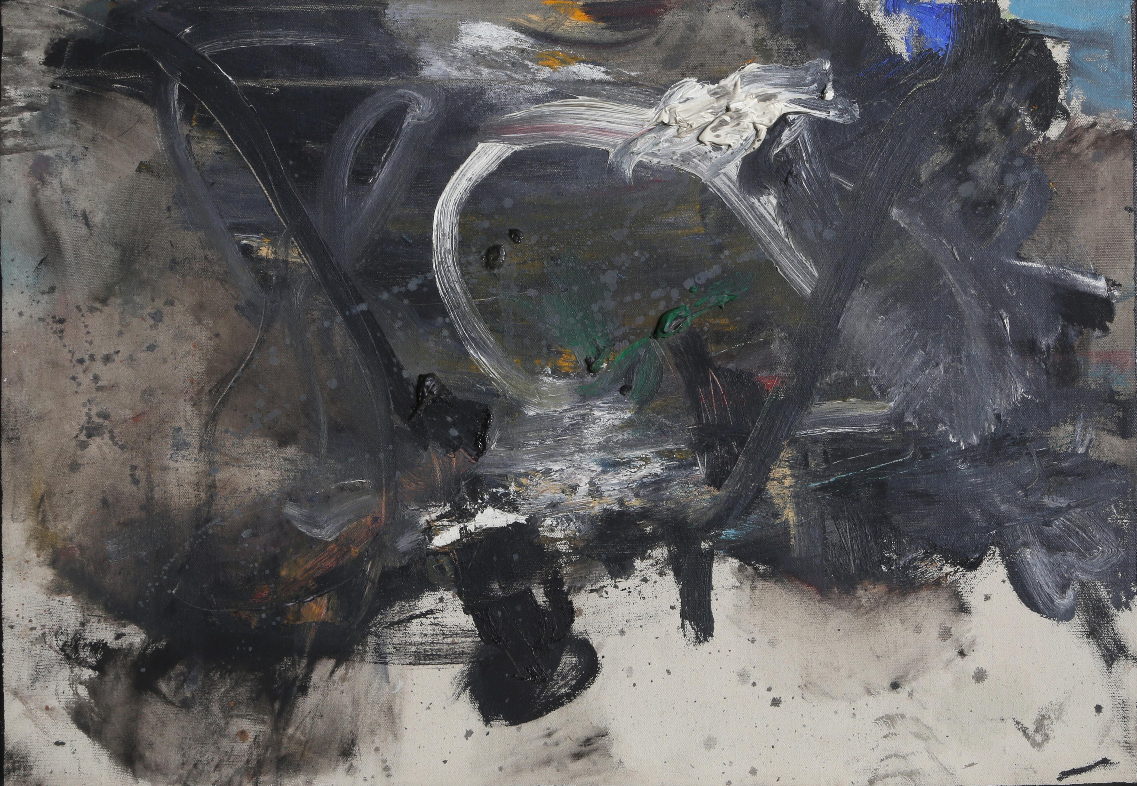 Pittura ad olio su tela di Jerrold Davis, espressionista astratto in vendita 1