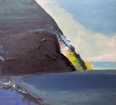 Jerrold Davis Abstract Point Reyes National Seashore Oil Painting 20th c.
