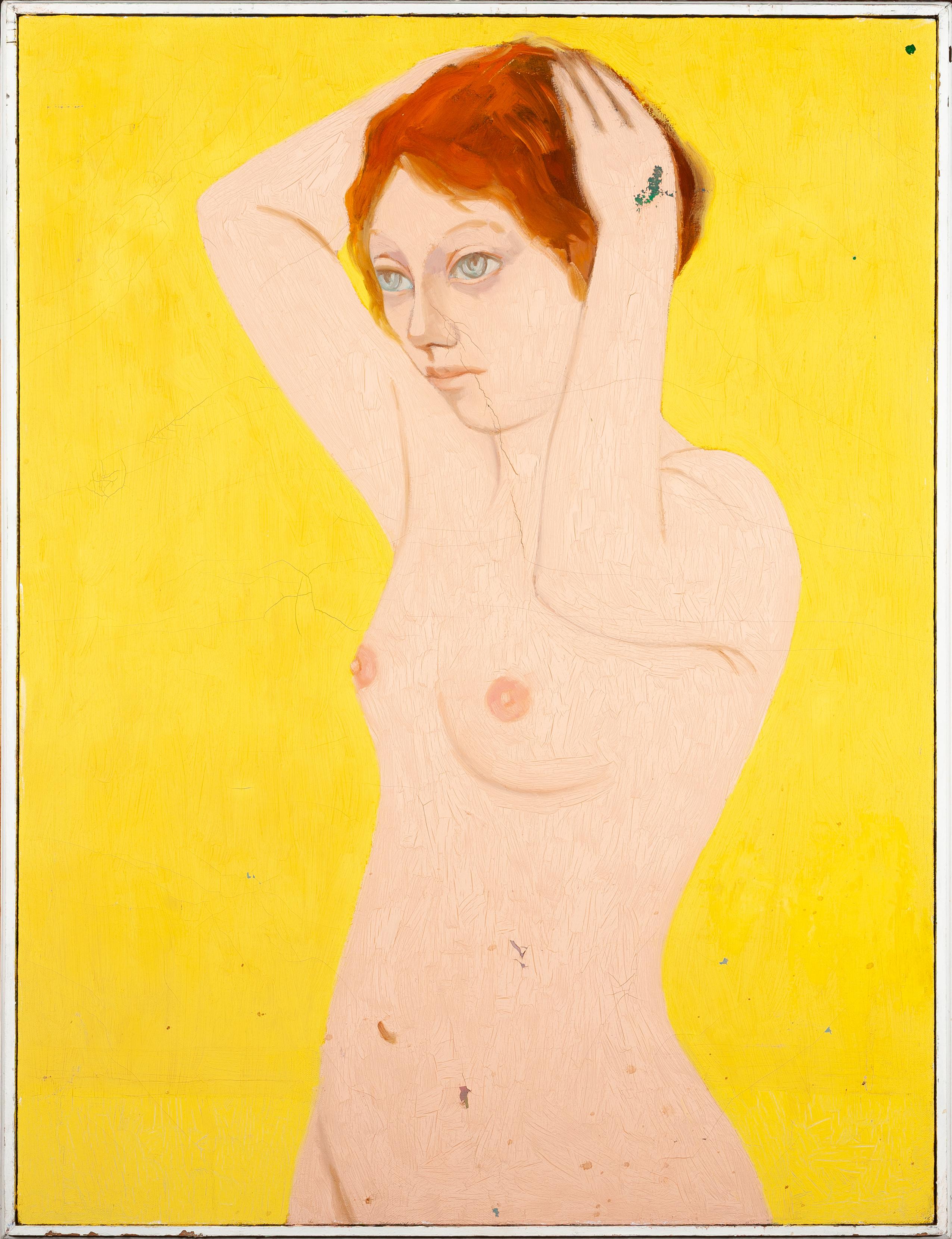 Jerry Berneche Figurative Painting - Figure and Yellow
