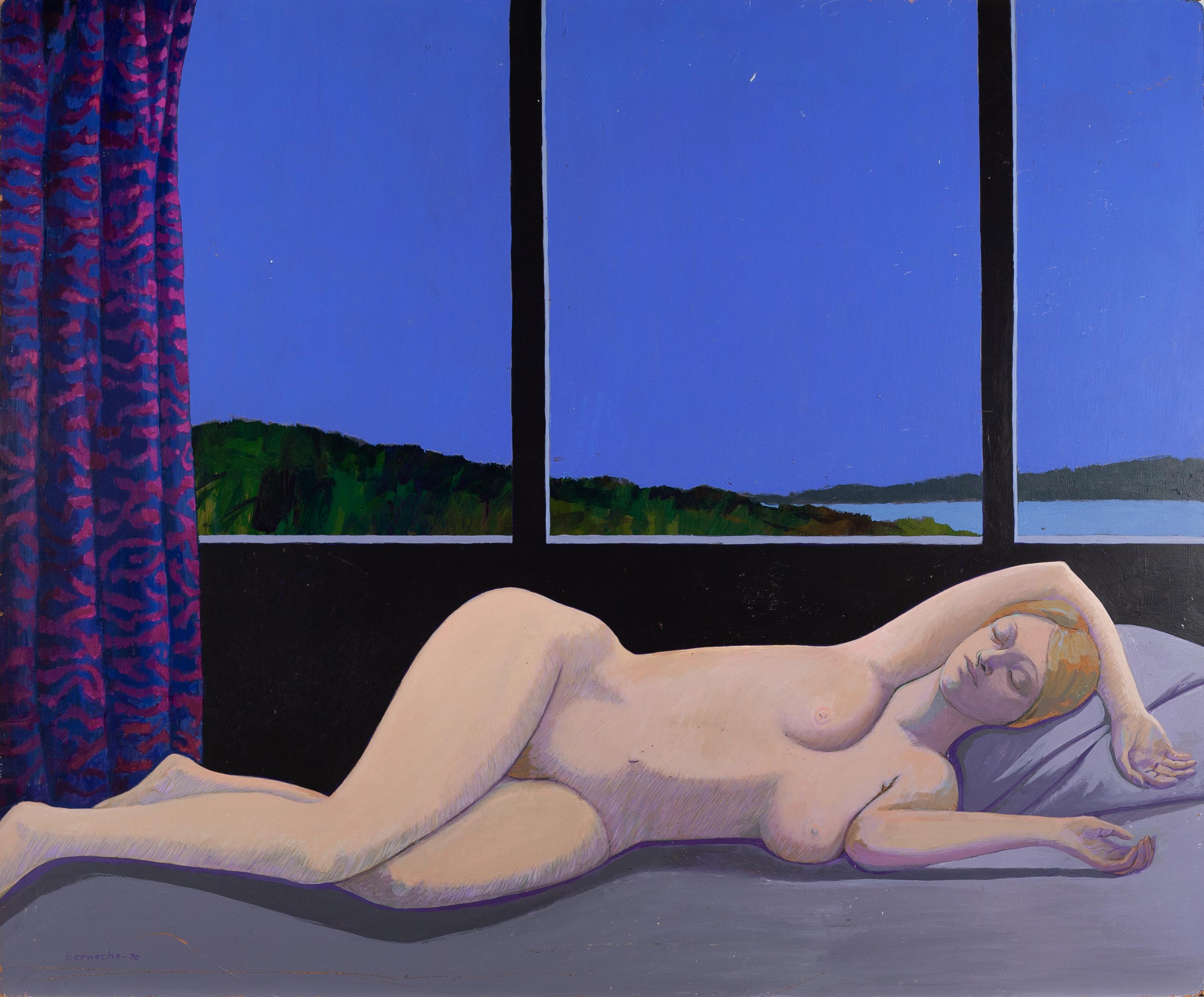 Jerry Berneche Nude Painting - Figure Under the Window