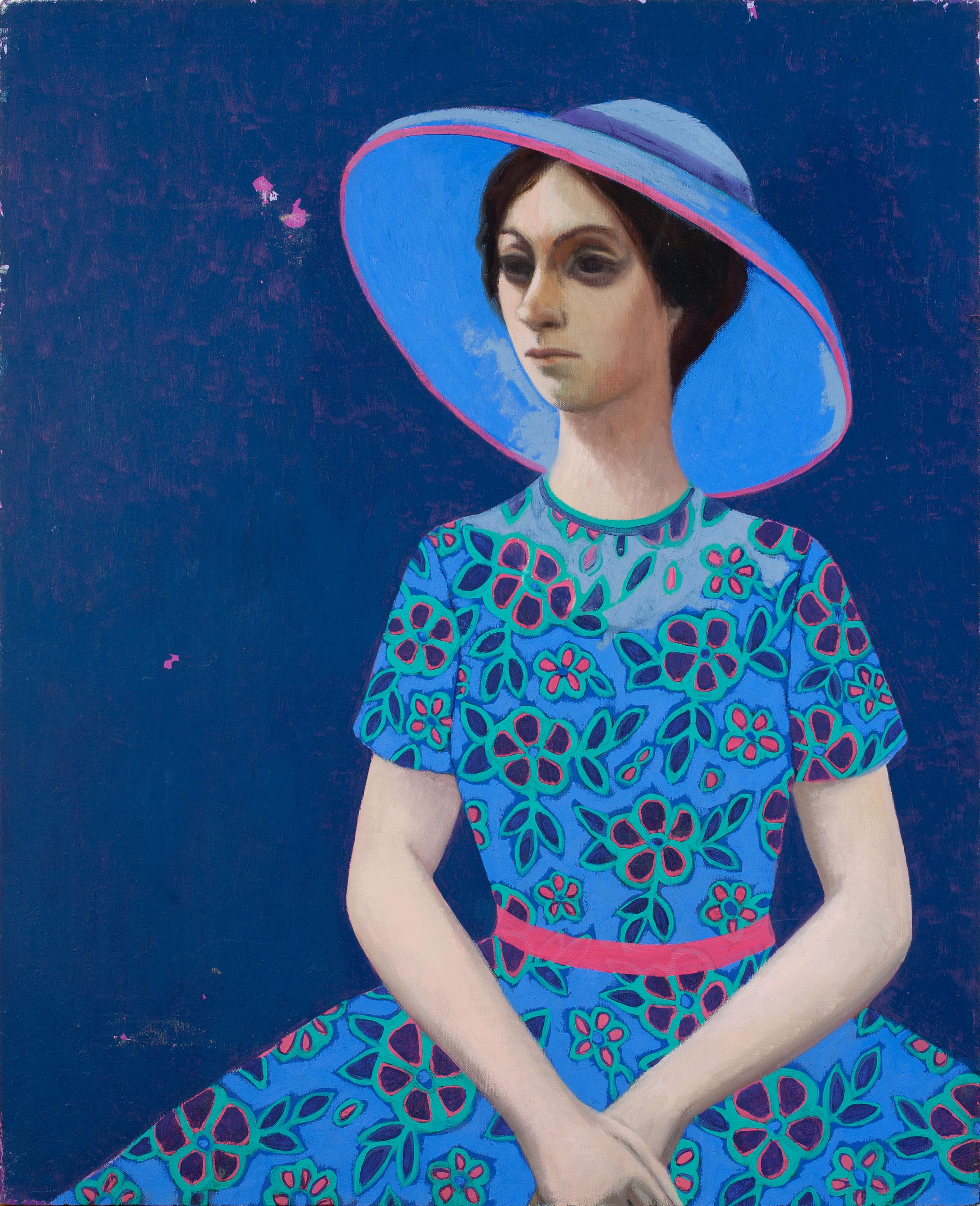 Jerry Berneche Portrait Painting - Floral Dress