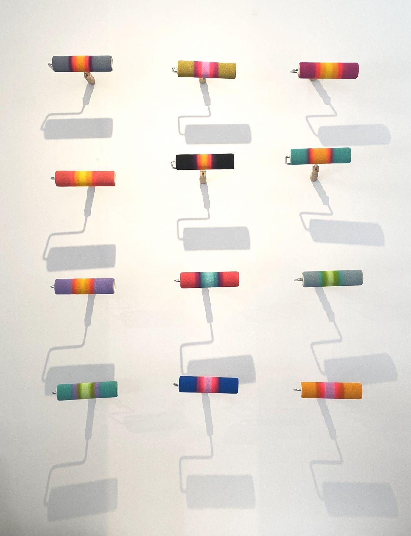 Bemalter bemalter Roller (Abstrakt), Painting, von Jerry Cabrera