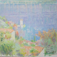 "As Summer Lingers" – Impressionist landscape painting, oil on canvas, plein air