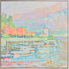 Autumn Reflections – Impressionist landscape painting, oil on canvas, plein air