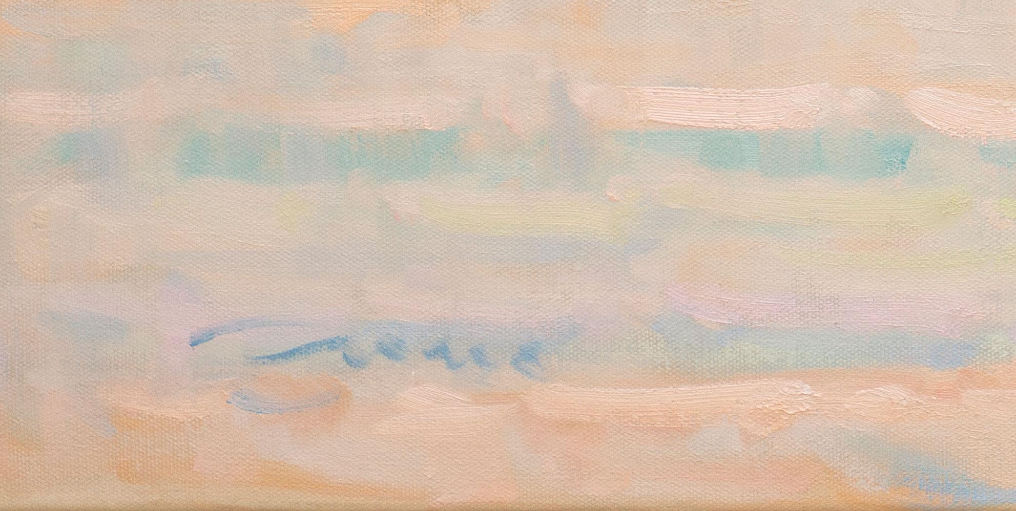 Bellagio & Varenna On A Hazy Day – Impressionist landscape, oil on canvas 3