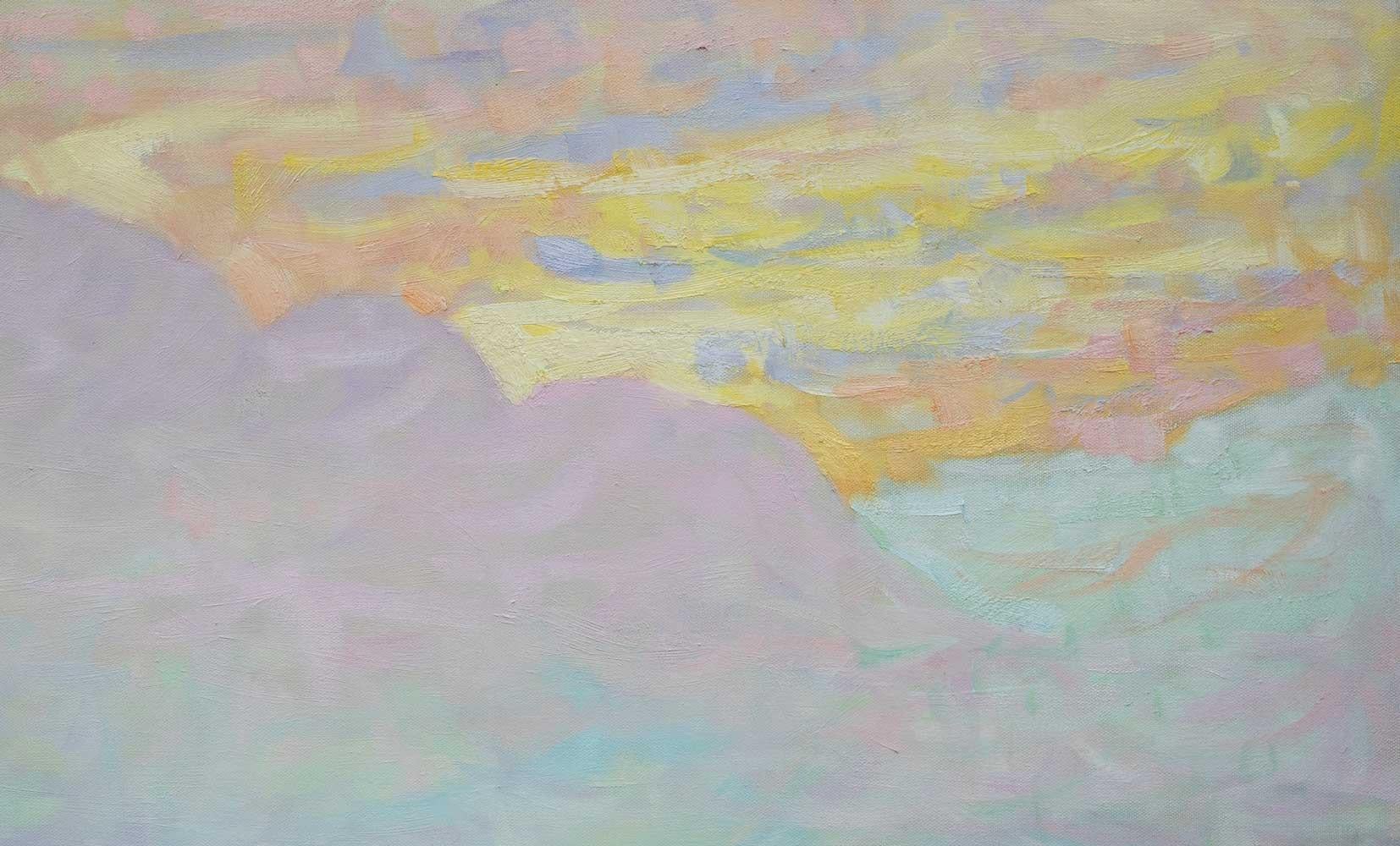 Captured By A Morning Blaze – Impressionist landscape painting, oil on canvas 1