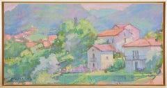 "Il Mio Quartiere" – Impressionist landscape painting, oil on canvas