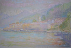 Spring Color – Impressionist landscape painting, oil on canvas, plein air