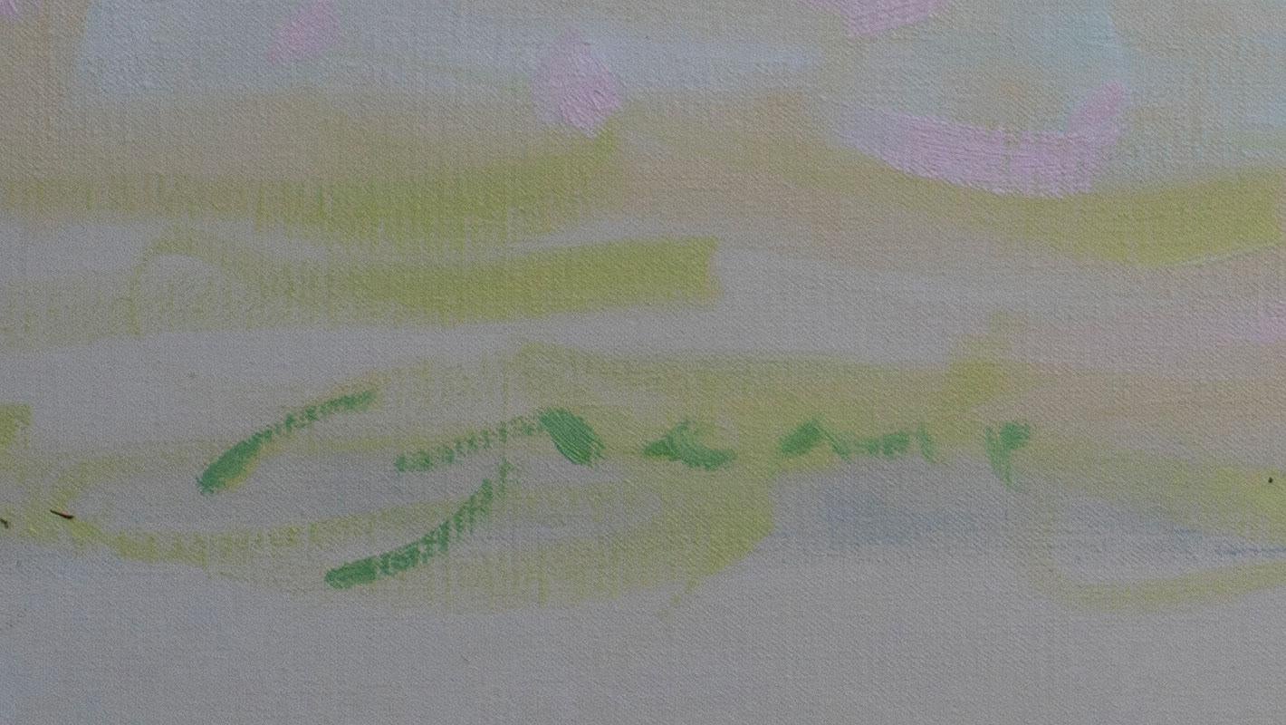 Spring Color – Impressionist landscape painting, oil on canvas, plein air For Sale 4