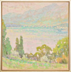« Through The Trees » - Peinture de paysage impressionniste, huile sur toile