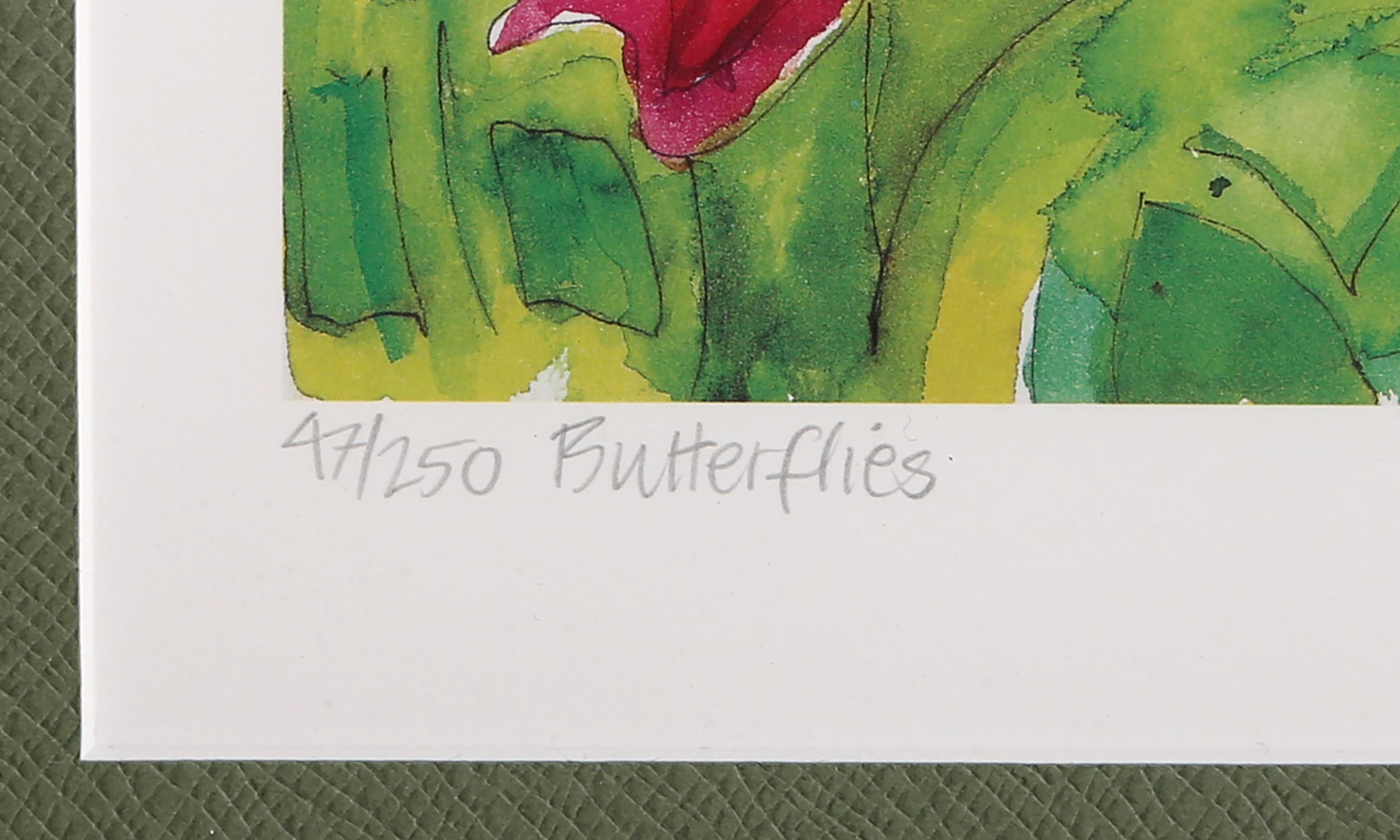 Butterfly Study, Signed Print by Jerry Garcia of Grateful Dead 3
