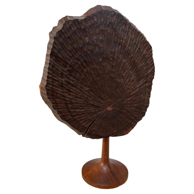 Jerry Glaser MidCentury Carved Wood Tree Sculpture For Sale at 1stDibs