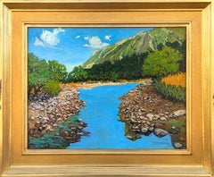 "Passing Clouds" Contemporary Realistic Texas Nature River Landscape Painting