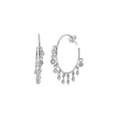 Jerry Ice Blue Sapphire Hoop Earrings