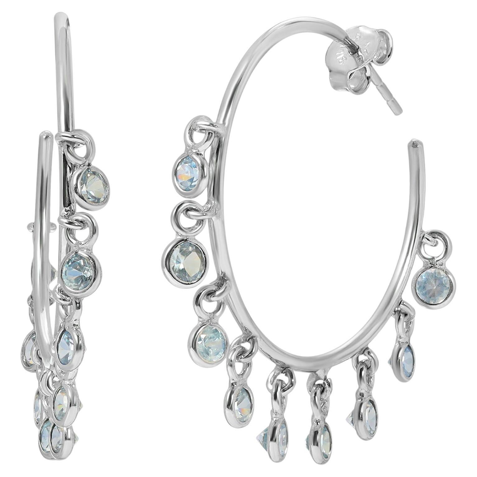 Jerry Ice - Boucles d'oreilles saphir bleu