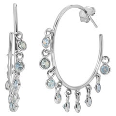 Jerry Ice - Boucles d'oreilles saphir bleu