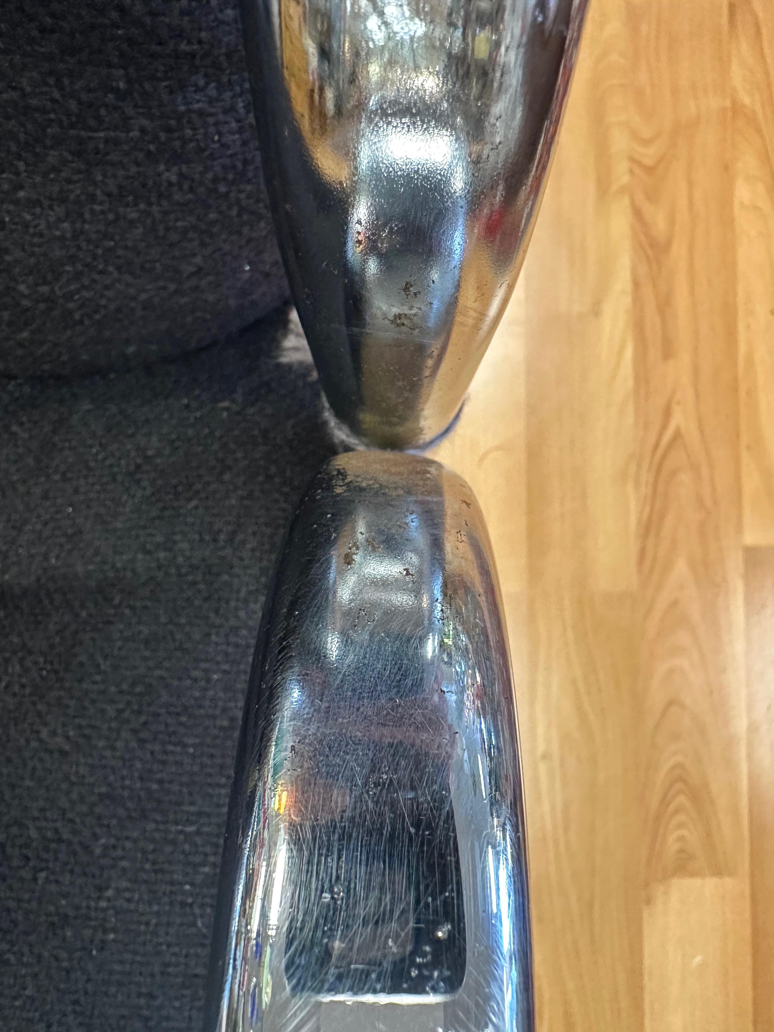 Jerry Johnson Arcadia Tubular Chrome Lounge Chair and Footstool Set, 1972 10